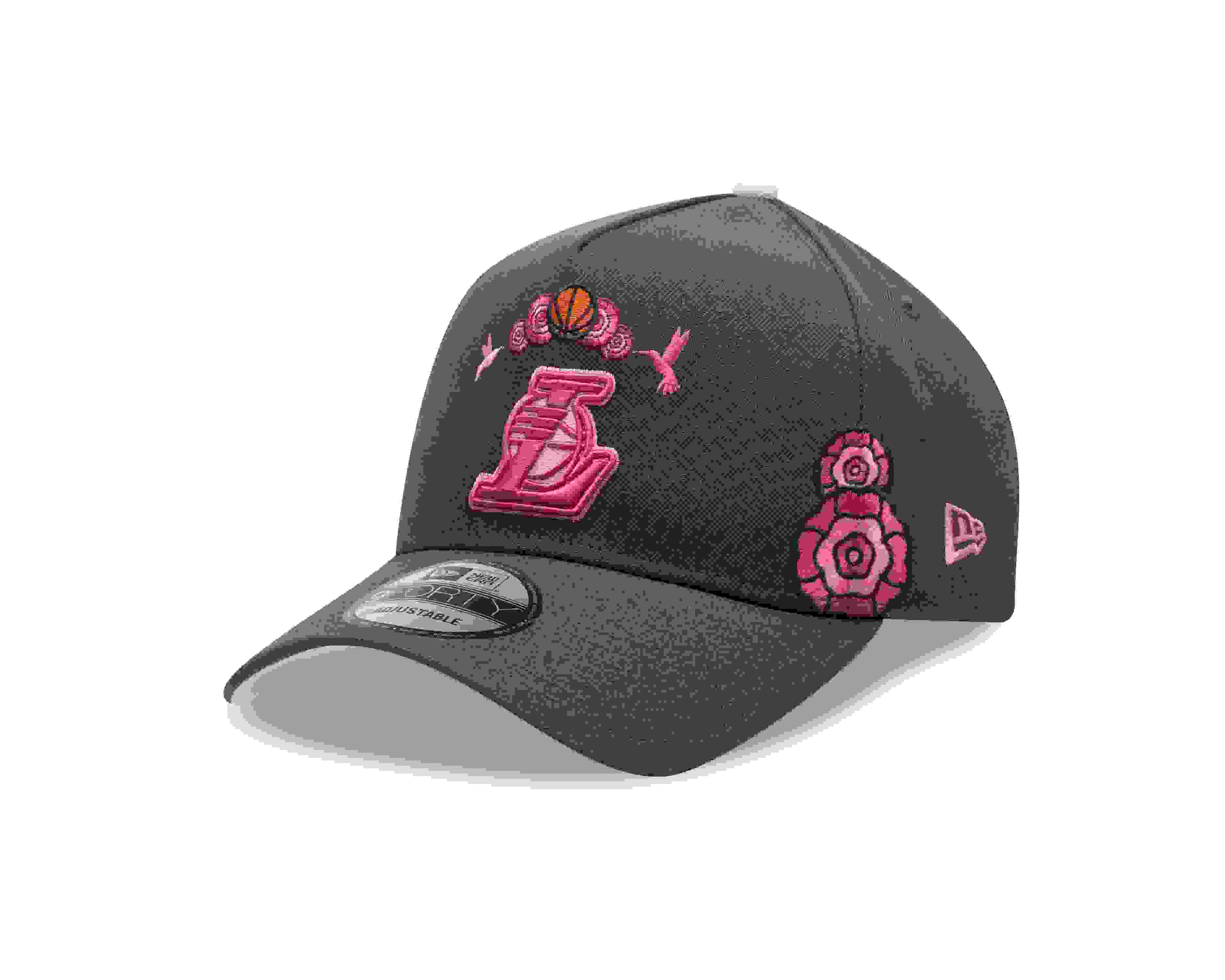 New Era Los Angeles Lakers 9FORTY Dia De Los Muertos Grey Snapback Hat